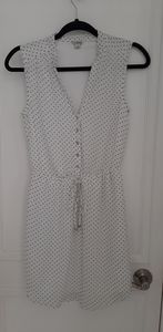 Guess white shirt dress with pokadots Sz XS